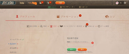 ジョイカジノ認証4